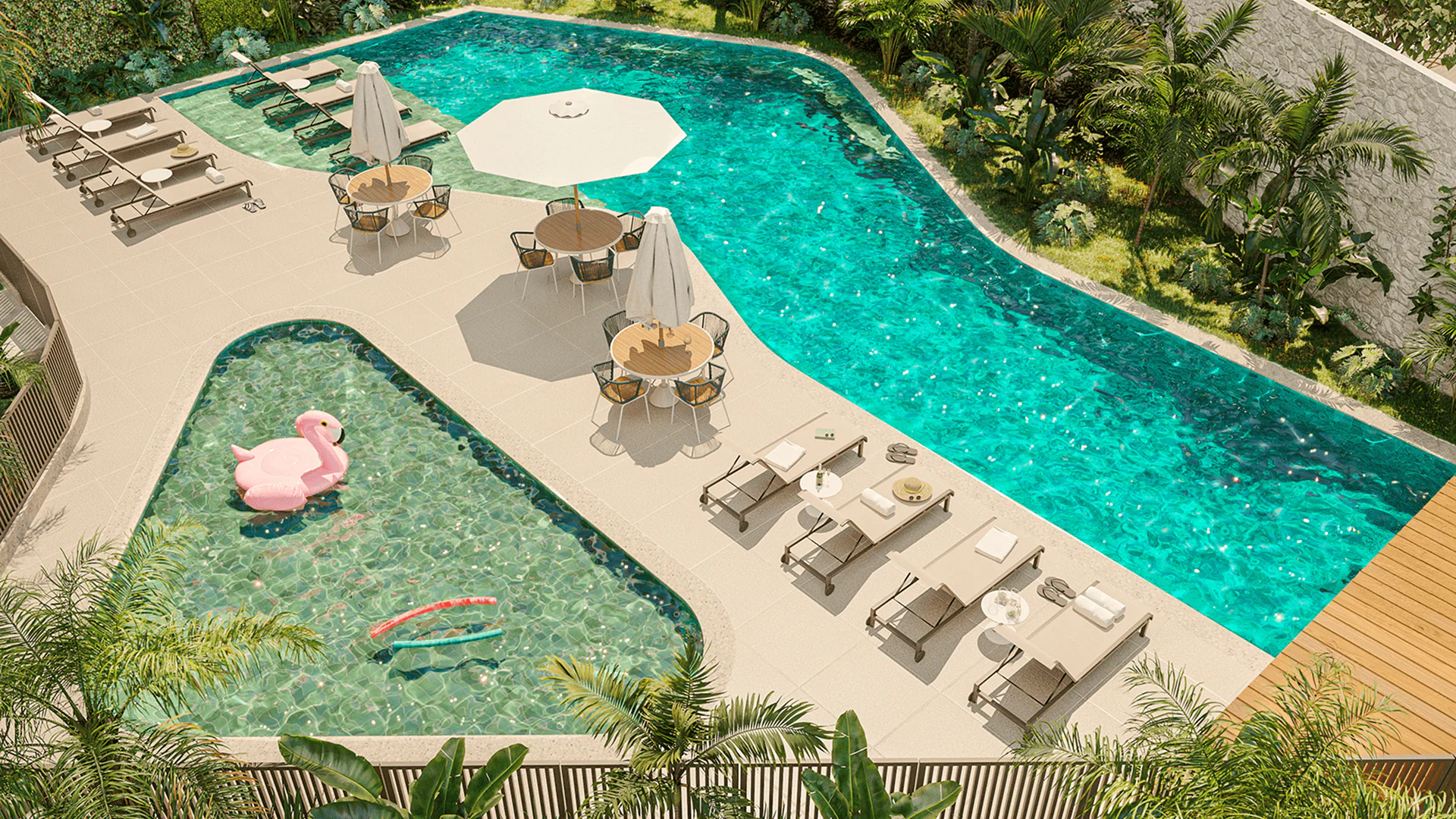 Piscinas adulto e infantil